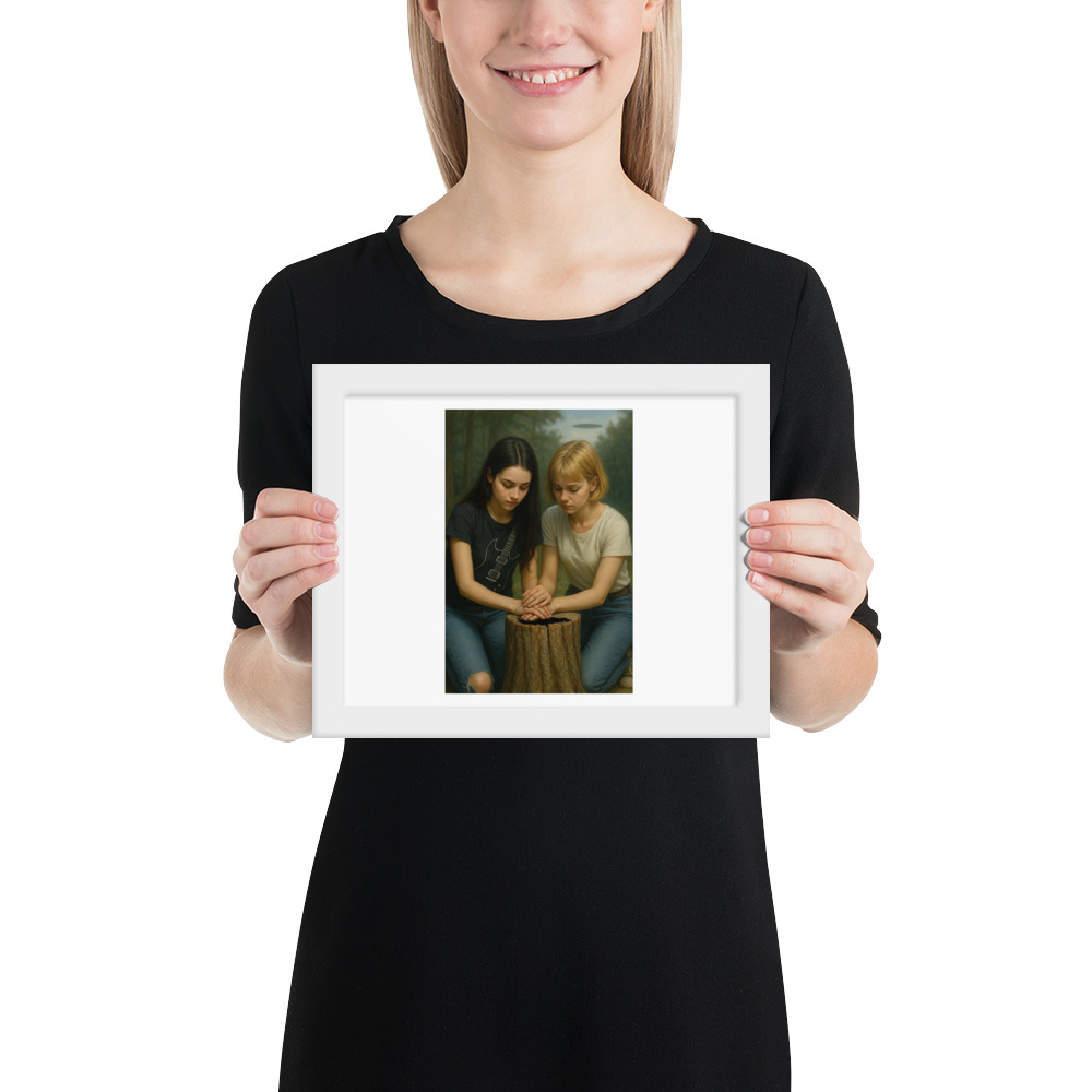 Emily and Amanda Framed photo paper poster